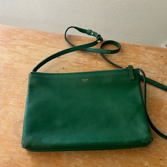 Celine trio crossbody green large - Picture 1 of 15